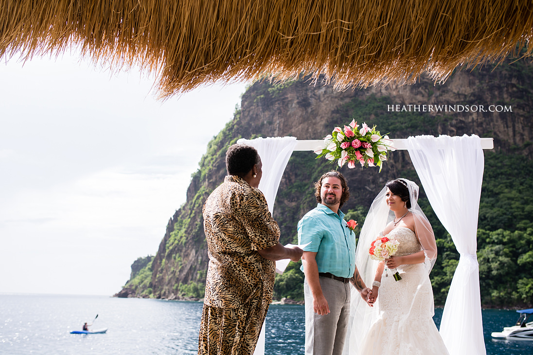 Sugar Beach St Lucia Destination Wedding Heather Windsor Photography