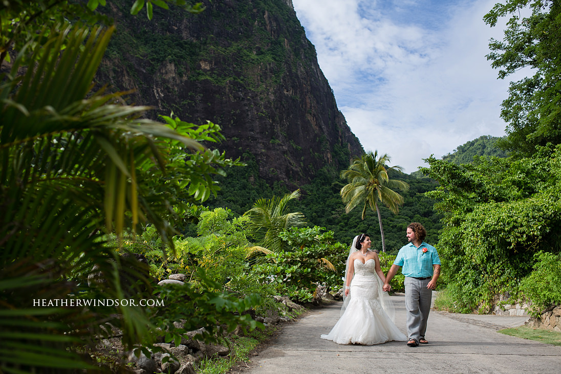 Sugar Beach St Lucia Destination Wedding Heather Windsor Photography