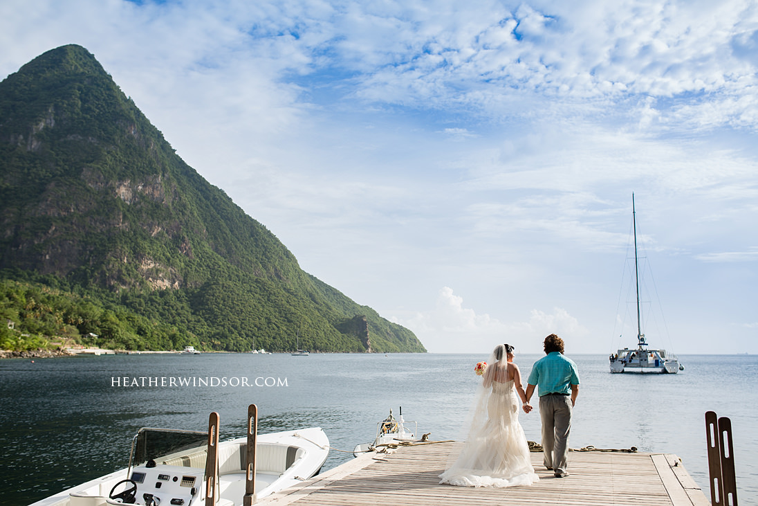 Sugar Beach St Lucia Destination Wedding Heather Windsor Photography