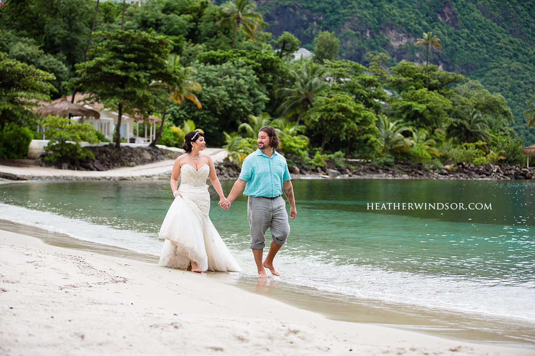 Sugar Beach St Lucia Destination Wedding Heather Windsor Photography